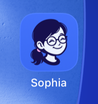 Ícone da Sophia na Tela de Início do iPhone
